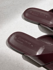 Berry Red N. Premium Round Toe Leather Thong - Image 12 of 12