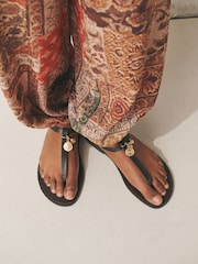 Chocolate Brown Forever Comfort® Toe Thong Sandals - Image 1 of 12