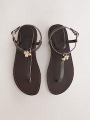 Chocolate Brown Forever Comfort® Toe Thong Sandals - Image 6 of 12