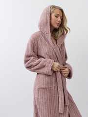 Aruelle Martha Pink Luxury Ribbed Mid-Length Dressing Gown - Image 2 of 6