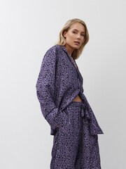 Aruelle Animal Alix Leopard print Long Leg Pyjamas set with piping detail. - Image 5 of 5