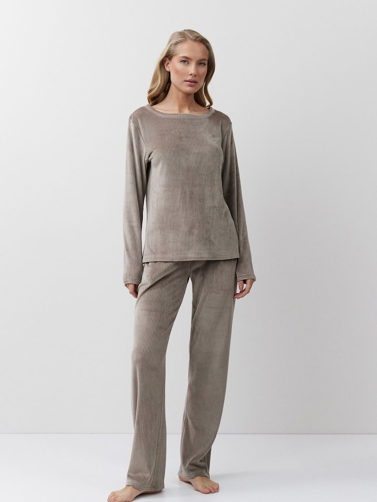 Aruelle Capucine soft Jumbo cord comfortable Brown Loungewear set - Image 2 of 5