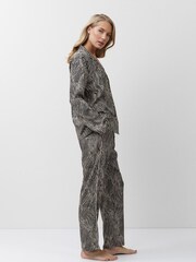 Aruelle Linna elegant Animal print Long Leg Pyjamas set with Beige piping detail. - Image 4 of 6
