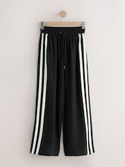 Black Wide Leg Side Stripe Trousers - Image 6 of 9