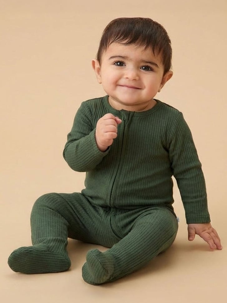 MORI Yellow Stretch Supersoft 2 Way Zip Sleepsuit