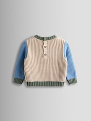 JoJo Maman Bébé Natural Highland Cow Embroidered Tractor Jumper - Image 2 of 3