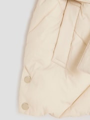 River Island Cream Quilted Belted Gilet - Image 4 of 5