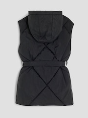 River Island Black Quilted Belted Gilet - Image 2 of 5