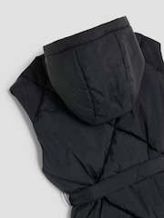 River Island Black Quilted Belted Gilet - Image 4 of 5