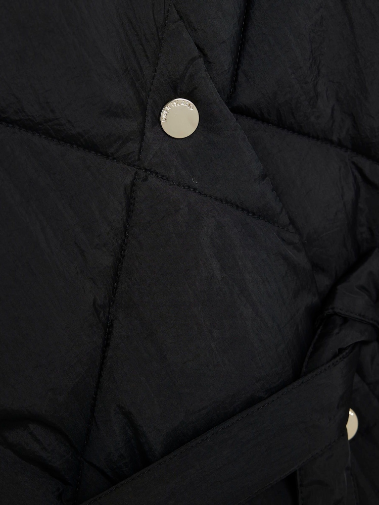 River Island Black Quilted Belted Gilet - Image 5 of 5