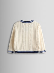 JoJo Maman Bébé Cream Cricket Jumper - Image 3 of 5