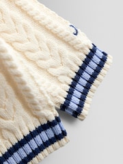 JoJo Maman Bébé Cream Cricket Jumper - Image 5 of 5