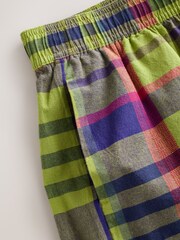 жашыл /Purple - Bright Check Pull On Boxer Shorts - 3ичинен 2 сүрөт