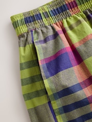 Green/Purple Bright Check Pull On Boxer Shorts - Image 7 of 7