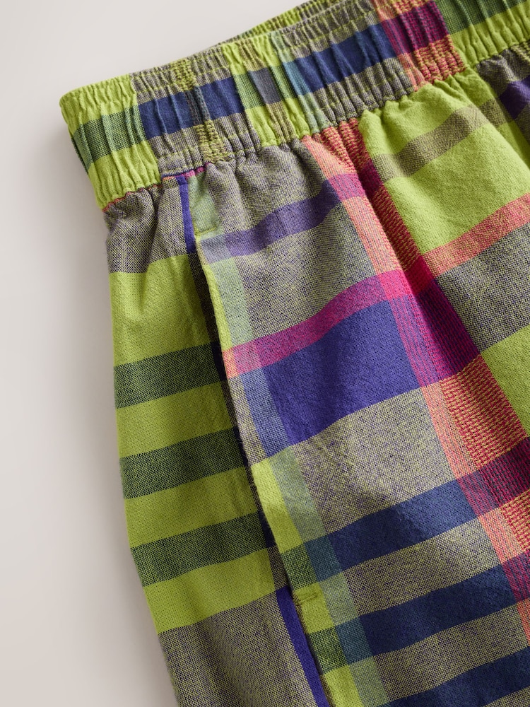 Green/Purple Bright Check Pull On Boxer Shorts - Image 7 of 7 Green/Purple Bright Check Pull On Boxer Shorts - Image 7 of 7