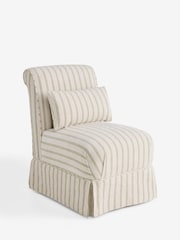 Laura Ashley Alston Stripe Hedgerow Green Brancaster Accent Chair - Image 1 of 4