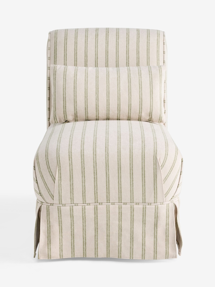 Laura Ashley Alston Stripe Hedgerow Green Brancaster Accent Chair - Image 2 of 4 Laura Ashley Alston Stripe Hedgerow Green Brancaster Accent Chair - Image 2 of 4