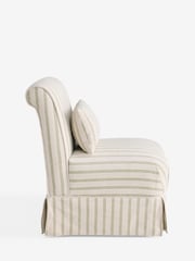 Laura Ashley Alston Stripe Hedgerow Green Brancaster Accent Chair - Image 6 of 7