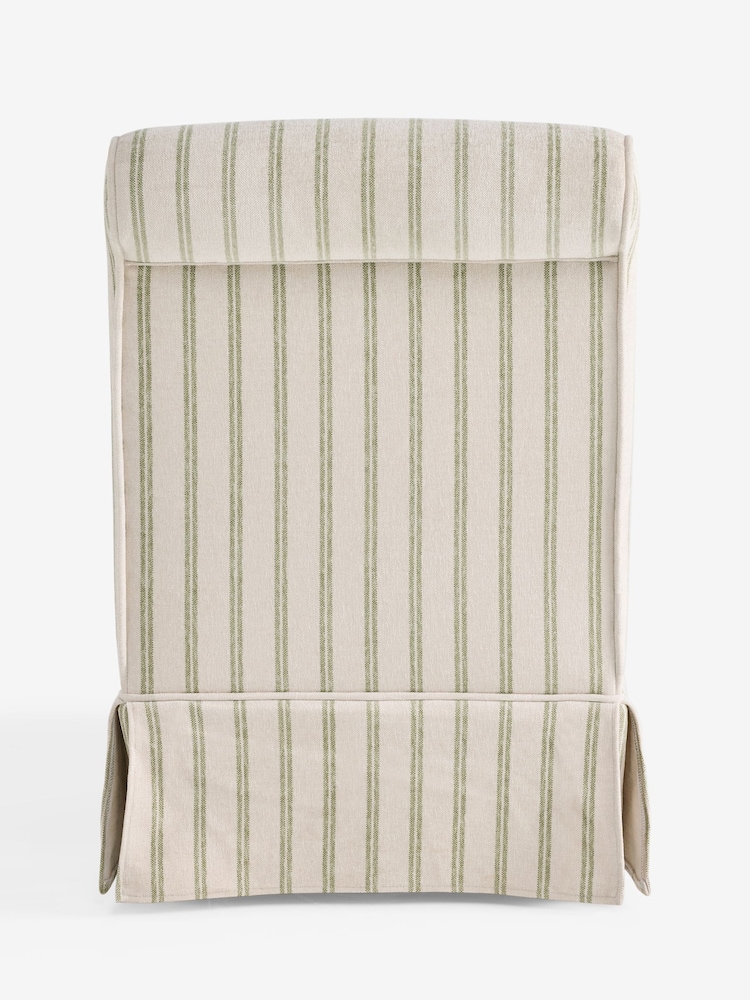 Laura Ashley Alston Stripe Hedgerow Green Brancaster Accent Chair - Image 7 of 7