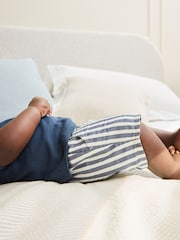 Navy Blue Knitted Top and Woven Shorts Baby Set (0mths-2yrs) - Image 3 of 3