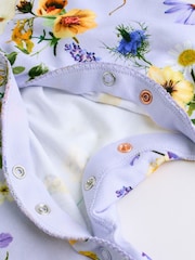 Lilac Purple Baby Sleepsuits 3 Pack (0mths-2yrs) - Image 11 of 13