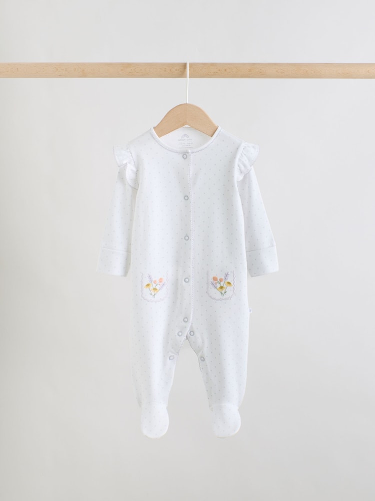 Lilac Purple Baby Sleepsuits 3 Pack (0mths-2yrs) - Image 2 of 13 Lilac Purple Baby Sleepsuits 3 Pack (0mths-2yrs) - Image 2 of 13