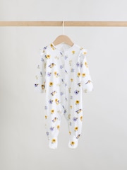 Lilac Purple Baby Sleepsuits 3 Pack (0mths-2yrs) - Image 4 of 13