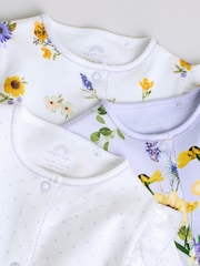 Lilac Purple Baby Sleepsuits 3 Pack (0mths-2yrs) - Image 8 of 13
