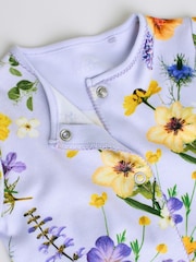 Lilac Purple Baby Sleepsuits 3 Pack (0mths-2yrs) - Image 9 of 13