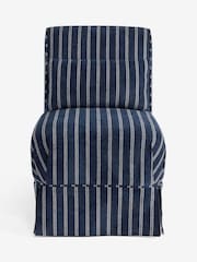 Laura Ashley Alston Stripe Navy Blue Brancaster Accent Chair - Image 2 of 4