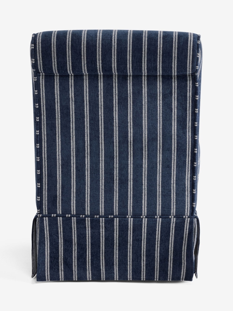 Laura Ashley Alston Stripe Navy Blue Brancaster Accent Chair - Image 4 of 4 Laura Ashley Alston Stripe Navy Blue Brancaster Accent Chair - Image 4 of 4