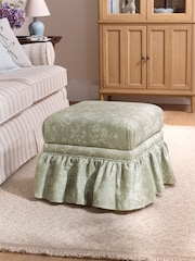 Laura Ashley Aneta Floral Sage Green Madelyn Storage Stool - Image 1 of 7