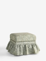 Laura Ashley Aneta Floral Sage Green Madelyn Storage Stool - Image 4 of 7