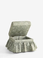 Laura Ashley Aneta Floral Sage Green Madelyn Storage Stool - Image 5 of 7