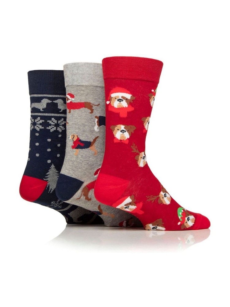 Wild Feet Red Snat Paws Christmas Dog Socks - Image 1 of 4