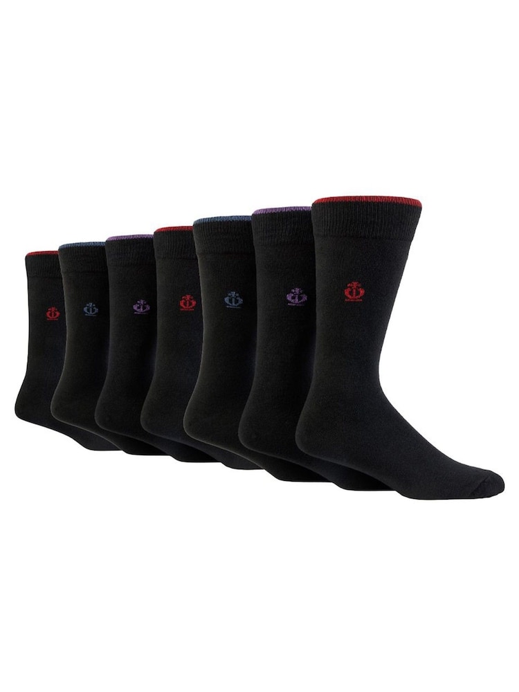 Jeff Banks Black Multi Pack Classic Crew Socks - Image 1 of 7