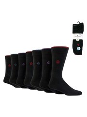 Jeff Banks Black Multi Pack Classic Crew Socks - Image 7 of 7