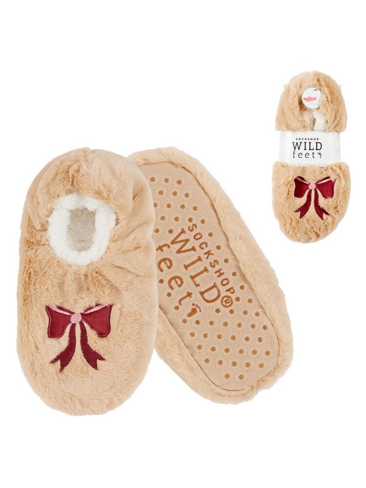 Wild Feet Nude Fluffy Footsie Slippers - Image 1 of 8