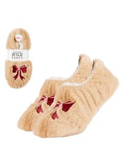 Wild Feet Nude Fluffy Footsie Slippers - Image 7 of 8