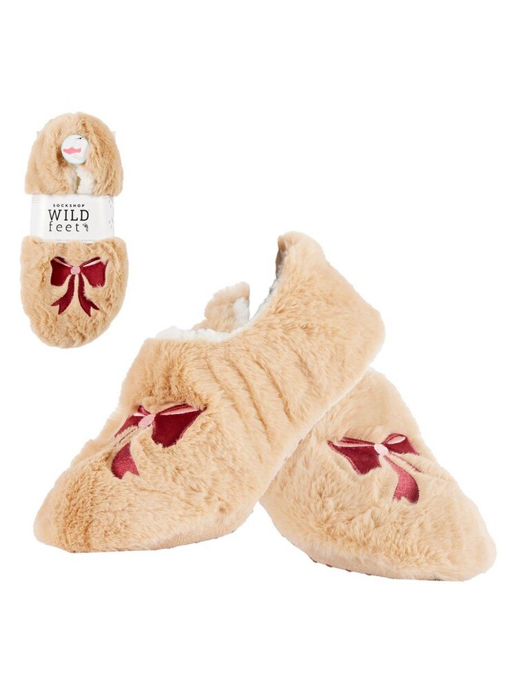Wild Feet Nude Fluffy Footsie Slippers - Image 8 of 8