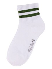 Wild Feet White Stripe Top Cropped Length Sporty Ankle Socks 3 Pack - Image 3 of 8
