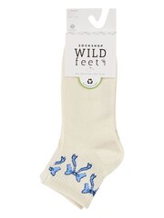 Wild Feet Cream Cropped Length Rib Ankle Socks 3  Pack - Image 8 of 8