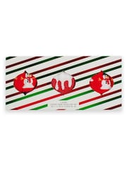 Wild Feet Red Snowman Christmas Socks 3 Pack - Image 2 of 4