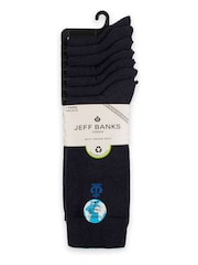 Jeff Banks Blue Multi Pack Classic Crew Socks - Image 2 of 7