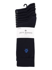 Jeff Banks Blue Multi Pack Classic Crew Socks - Image 4 of 7