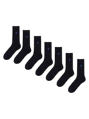Jeff Banks Blue Multi Pack Classic Crew Socks - Image 5 of 7