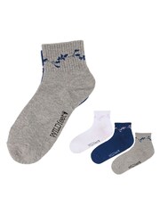 Wild Feet White Cropped Length Rib Ankle Socks 3  Pack - Image 5 of 8