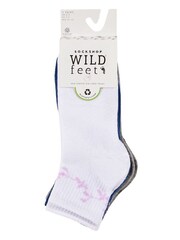 Wild Feet White Cropped Length Rib Ankle Socks 3  Pack - Image 8 of 8