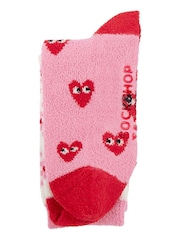 Wild Feet Pink Supersoft Fun Leisure Socks 2 Pack - Image 3 of 7