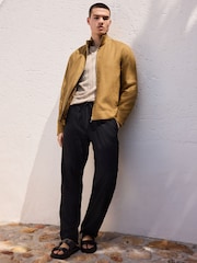 Нейтральный - Трикотажная футболка классического кроя из льна - Изображение 6 11